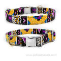 Custom Bohemia Ethnic Style Tweed Canvas Dog Collar